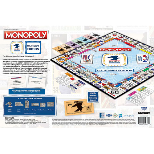 Monopoly: U.S. Stamps Edition Board Game - English