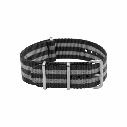 Band & Bezel Original Classic NATO Watch Strap - 20mm - Striped Grey