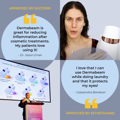 Dermabeam Pro Light Therapy Mask (115 LEDs, 7 Colors, Skin Rejuvenation, Anti-Wrinkles, Anti-Acne)