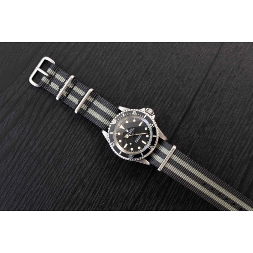 Band & Bezel Original Classic NATO Watch Strap - 22mm - Striped Grey