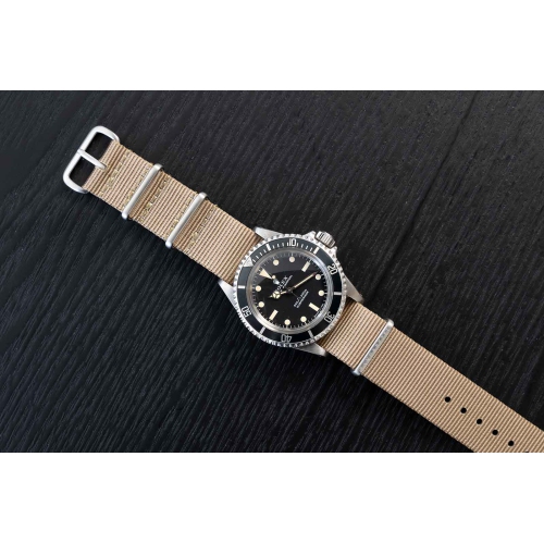 Bracelet et lunette de montre NATO classique originale - 22 mm - Beige sable