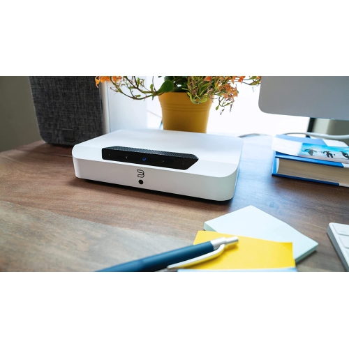 Bluesound POWERNODE EDGE Compact Wireless Multi-Room Hi-Res Music Streaming Amplifier - White, Compatible with Alexa and Siri