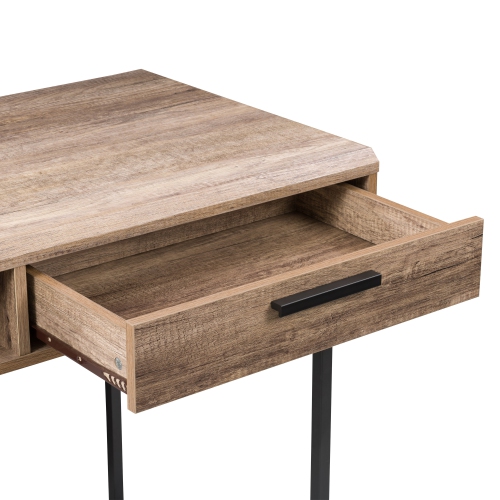 CorLiving LFF-250-D Fort Worth Brown Wood Grain Finish Computer Desk