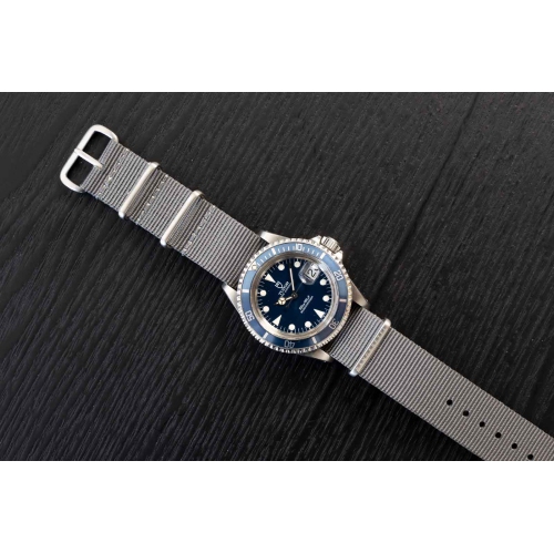 Bracelet et lunette de montre NATO originale - 18 mm - Gris pierre