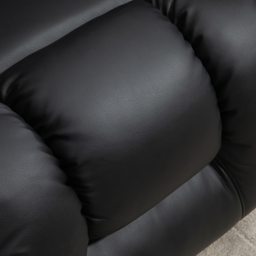 HOMCOM Electric Power Lift Chair for Elderly, PU Leather Recliner Chair with Footrest, Remote Control, Side Pockets and Cup Holders for Living Room,