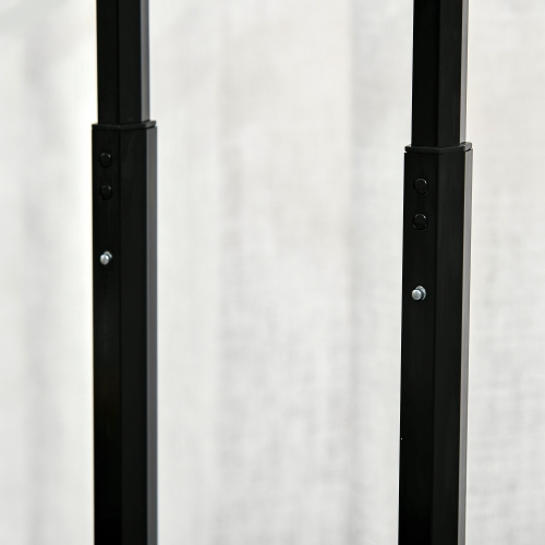 HOMCOM Aluminum Rolling Makeup Train Case, Portable Professional Cosmetic Makeup Case, Lockable Traveling Cart Trunk with Folding Trays, Swivel