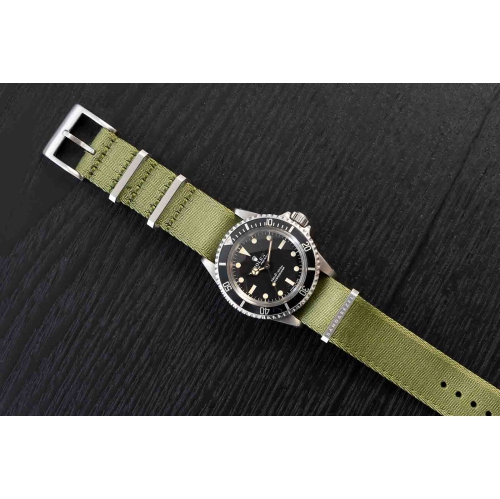 Bracelet et lunette en nato avec ceinture de sécurité - 20 mm - Vert militaire