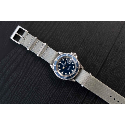 Band & Bezel Seatbelt NATO Watch Strap - 22mm - Gunmetal Grey