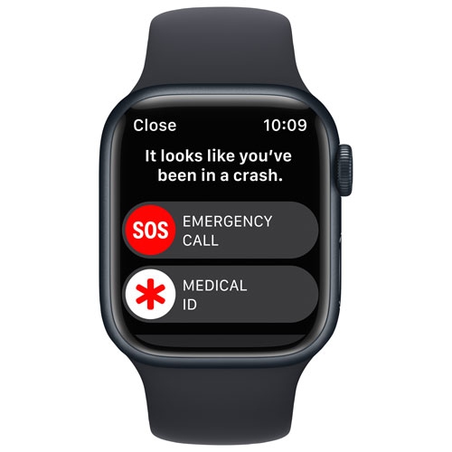 Apple Watch Series 8 (GPS) 41mm Midnight Aluminum Case with Midnight Sport Band - Small / Medium by APPLE - Refurbished condition - Image 4