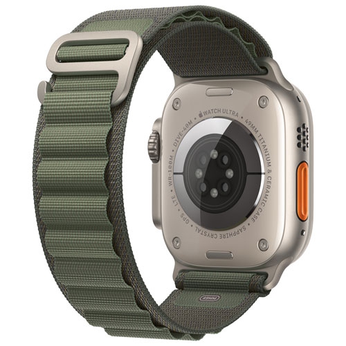 Apple Watch Ultra (GPS + Cellular) 49mm Titanium Case with Green Alpine Loop - Medium by APPLE - Refurbished condition - Image 4