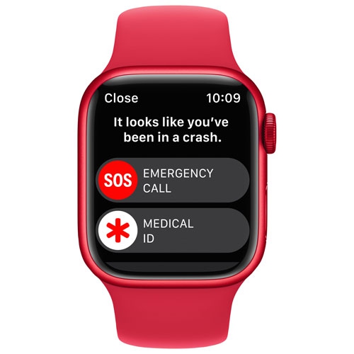 Refurbished - Apple Watch Series 8 (GPS) 41mm (PRODUCT)RED Aluminum Case with (PRODUCT)RED Sport Band - Small / Medium