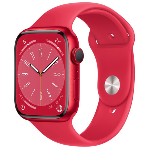 Image 1 of 6.. Open Box - Apple Watch Series 8 45mm (PRODUCT)RED Aluminum Case with (PRODUCT)RED Sport Band - Medium / Large