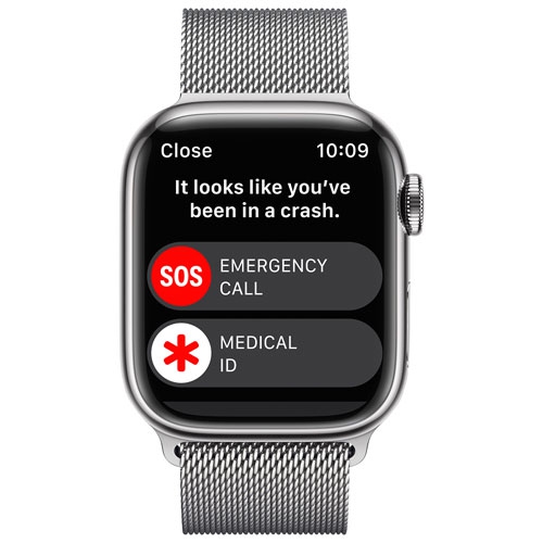 Apple Watch Series 8 (GPS + Cellular) 41mm Silver Stainless Steel Case with Silver Milanese Loop by APPLE - Refurbished condition - Image 4