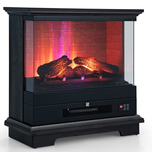 Costway 27" Freestanding Electric Fireplace Heater 4780 BTU