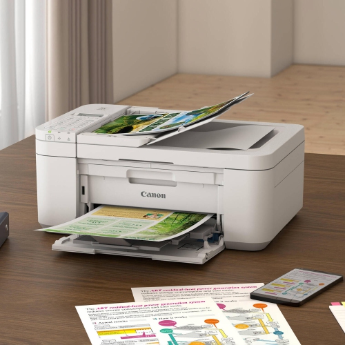 Imprimante à jet d'encre couleur tout-en-un sans fil PIXMA TR4720 de Canon pour le travail à domicile - Blanc