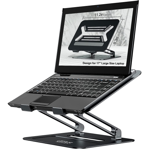 Adjustable Laptop Stand for Desk Aluminum Computer Stand for Laptop Riser Holder Notebook Stand Compatible with MacBook Air Pro Ultrabook All Laptops