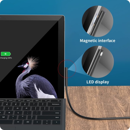 44W Surface Pro Charger,15V 2.58A 44W Power Adapter,(for 44W,36W) Surface Charger for Surface Pro 3/4/5/6,Surface Laptop 1/2/3,Surface Go 1/2,Surface