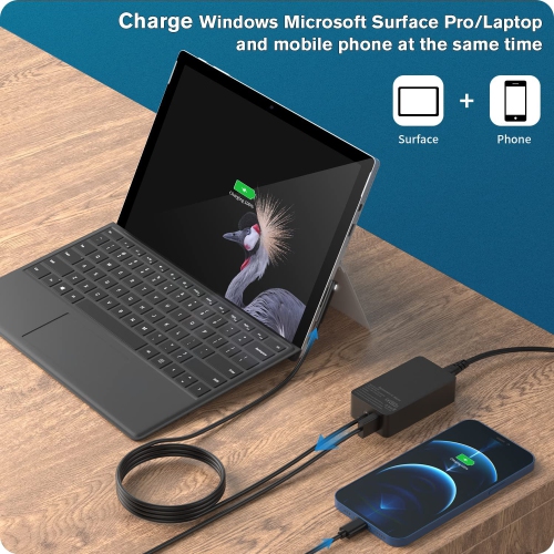 44W Surface Pro Charger,15V 2.58A 44W Power Adapter,(for 44W,36W) Surface Charger for Surface Pro 3/4/5/6,Surface Laptop 1/2/3,Surface Go 1/2,Surface