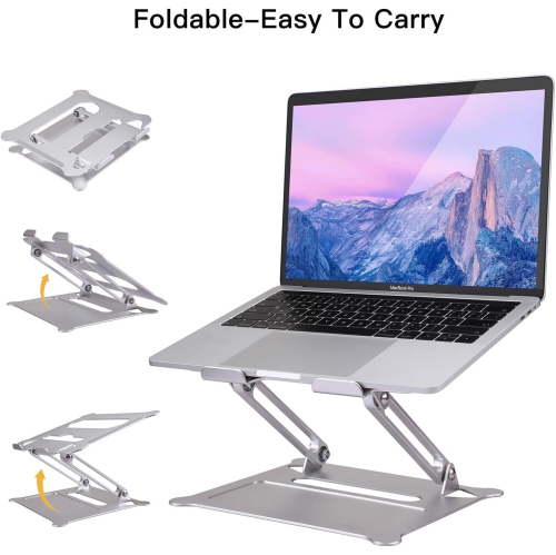Laptop Stand for Desk , Ergonomic Aluminum Desktop Stand Adjustable Notebook Stand for MacBook Pro Air/Dell/HP/Lenovo Raised up Holder Ventilated