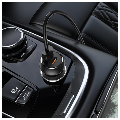 Chargeur pour l’auto USB de type C à recharge rapide pour téléphone cellulaire Z38-B Resolute de Hoco