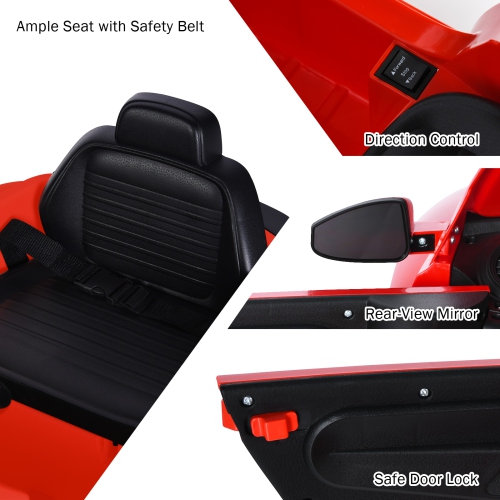 Topbuy 12 Toddler Ride On Car Volkswagen Beetle Kids Electric Toy w/Remote Control White/Pink/Red