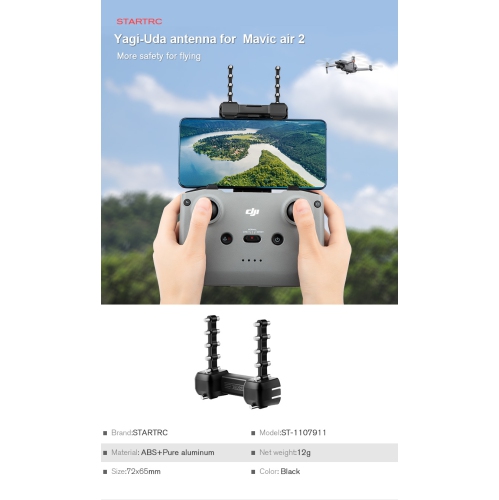 STARTRC Signal Booster for DJI Mavic Air 2, Yagi-UDA Antenna Range Extender for DJI Mavic Air 2