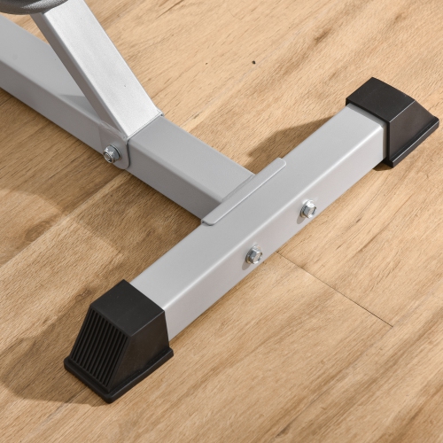 Soozier 2-Piece Barbell Rack, 53.5"-69.3" Height Adjustable Squat Rack Bench Press Rack, 440LBS Capacity