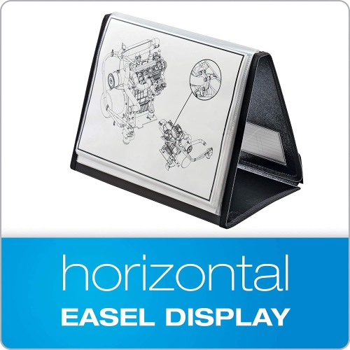 by TOPS Products Easel ShowFile Horizontal Presentation Book, 8.5 x 11 Inch Sheet Size, 40 Page Capacity, Black