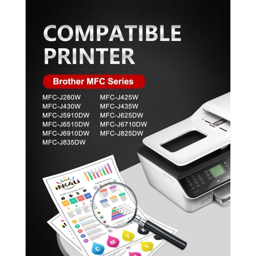 LC71 LC75 10-Pack Compatible Ink Cartridge Replacement for Brother LC75 LC71 LC79 XL High Yield to Use with MFC-J6510DW MFC-J6710DW MFC-J6910DW