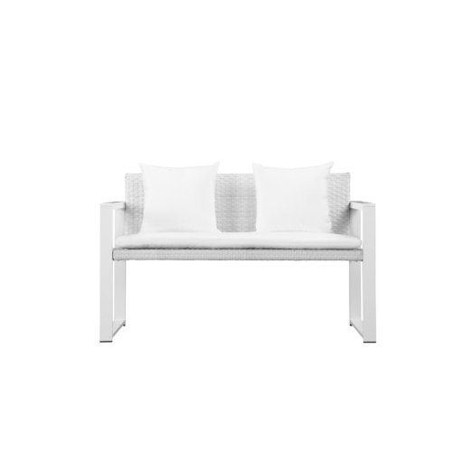 Pangea Home Chester 4-piece Aluminum Outdoor Sofa Set in White