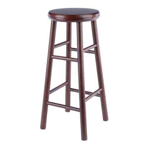 Wood Selby 2 Piece Swivel Seat Bar Stool Set - Walnut