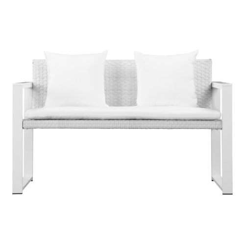 PANGEA HOME  Chester Modern Anodized Aluminum Outdoor Sofa In In White
