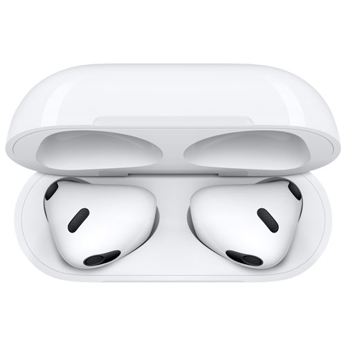 Remis à neuf - Écouteurs boutons 100 % sans fil AirPods (3rd génération) d'Apple avec étui de recharge Lightning - Blanc