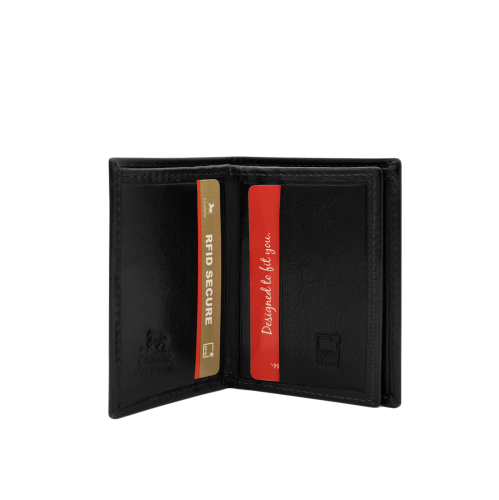Cavalinho Bifold Slim Leather Wallet - Black - handmade in Portugal & RFID protected