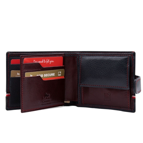 Cavalinho Sailor Bifold Leather Wallet - Navy - handmade in Portugal & RFID protected