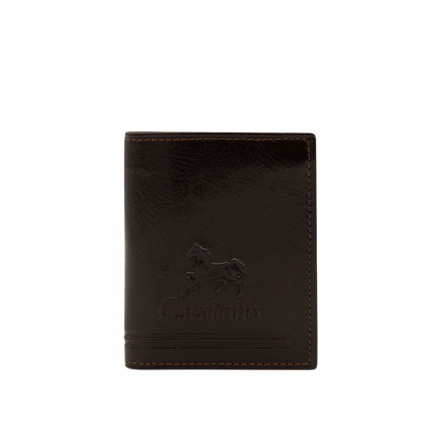 CAVALINHO  Bifold Slim Leather Wallet - (28610558) - Handmade In Portugal & Rfid Protected In Brown