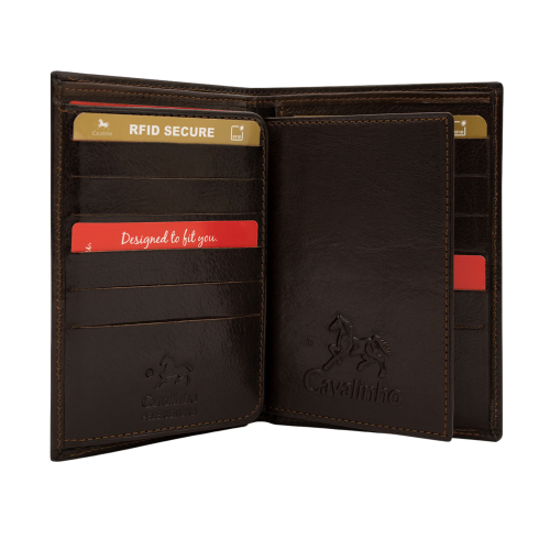 Cavalinho 2 in 1 Bifold Leather Wallet - Brown - handmade in Portugal & RFID protected