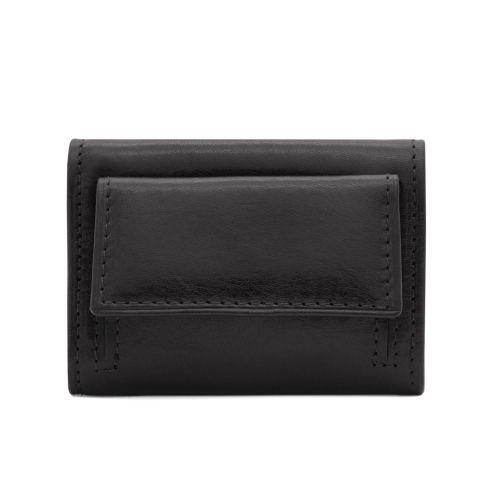Cavalinho Trifold Mini Leather Wallet - Black - handmade in Portugal & RFID protected