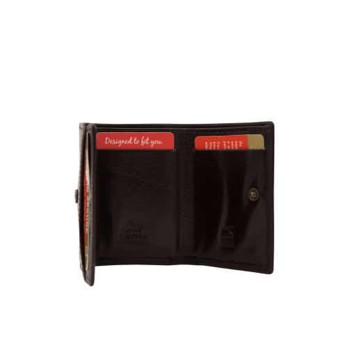 Cavalinho Trifold Mini Leather Wallet - Brown - handmade in Portugal & RFID protected
