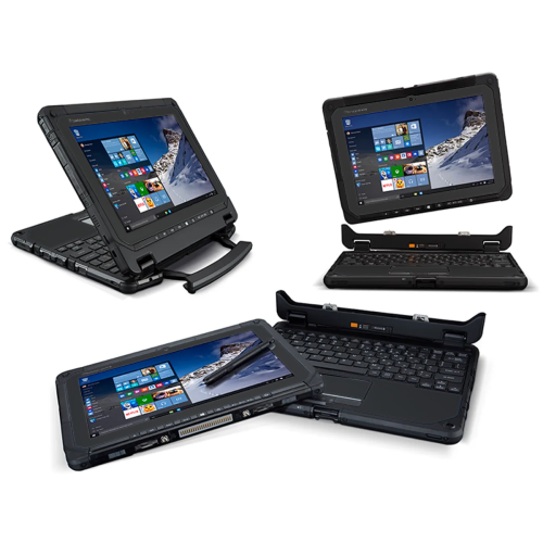 Refurbished – Black Panasonic Toughbook CF-20 – HD Webcam – 2 in 1 Laptop Tablet – Touchscreen - 2TB SSD – Backlit Keyboard – Windows 11 – 3YR