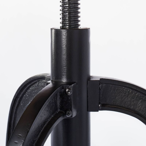 Round Wood End Table With Adjustable Height - Brown