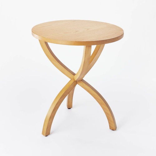 Mesa Verde Wood Curved Leg Accent Table - Natural