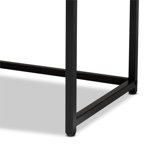 Baxton Studio Ardon Light Brown Finished Wood and Metal 2-Door Storage Cabinet