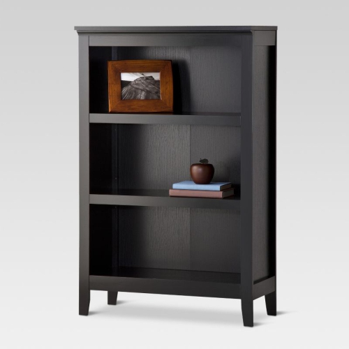 48" Carson 3 Shelf Bookcase - Black
