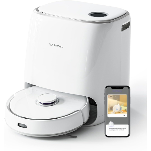 Refurbished Excellent - Narwal Freo Robot Vacuum and Mop Combo Robot Mop with Auto Mop Washing & Drying Floor Cleaner Robot