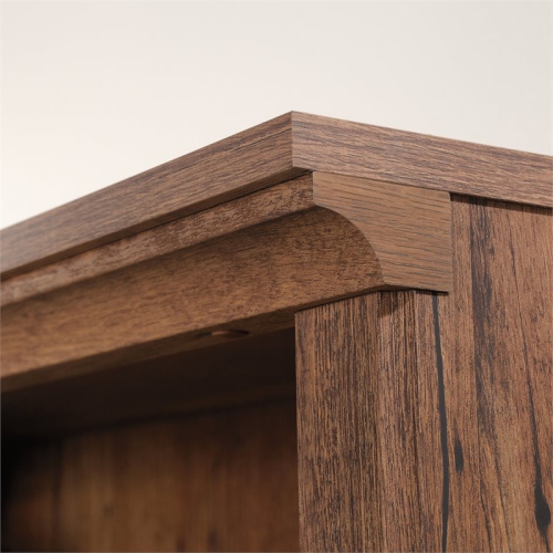 Sauder – grande bibliothèque en bois à 5 tablettes, chêne rétro, divers