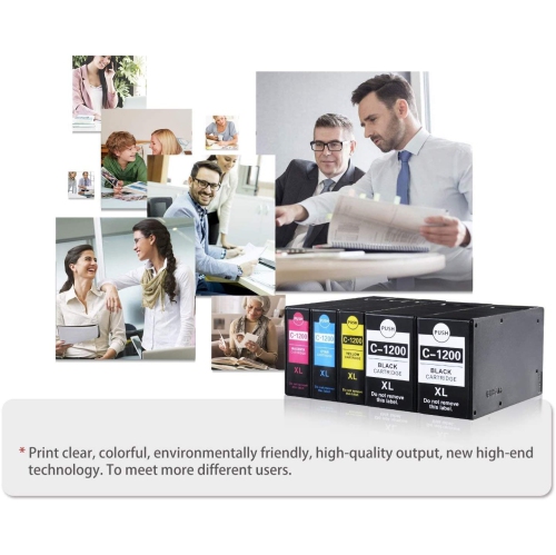 4 Pack PGI-1200XL Compatible Ink Cartridge Replacement for Canon MAXIFY MB2020 MB2320