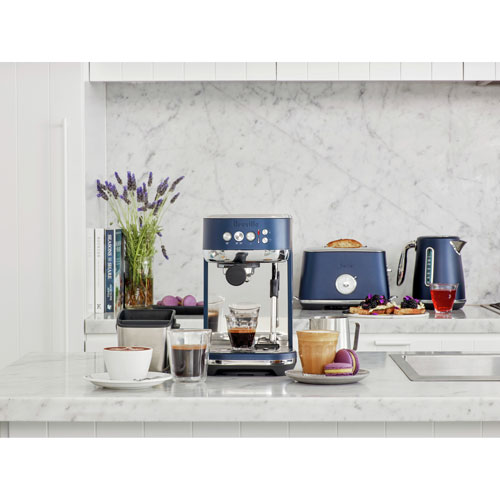 Refurbished (Good) - Breville Bambino Plus Automatic Espresso Machine - Damson Blue - Remanufactured by Breville