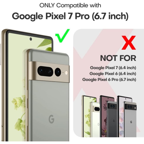 XCRS Portefeuille Folio Premium en cuir PU pour Google Pixel 7 Pro, étui avec fente pour carte magnétique, protection à 360° et étui mobile avec
