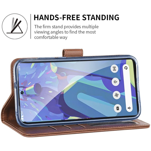 XCRS Portefeuille Folio Premium en cuir PU pour Google Pixel 7 Pro, étui avec fente pour carte magnétique, protection à 360° et étui mobile avec